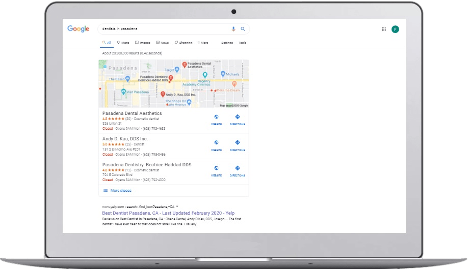 google dentists in pasadena